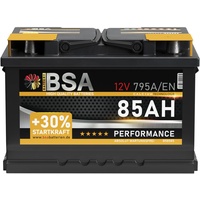 BSA Autobatterie 85Ah 12V Batterie 795A/EN ersetzt 70Ah 72Ah 74Ah 75Ah 77Ah 80Ah 82Ah 83Ah