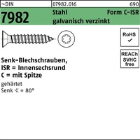 Industrial Quality Supplies DIN 7982 Form CE Senkkopf-Blechschraube VG