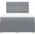 vidaXL Boxspringbett mit Matratze Hellgrau 140x200 cm Stoff