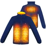 TOUVE Beheizte Jacke, Polarfleece-Heizjacke Beheizbare Weste Heated Jack für Damen Herren, Prämie Beheizbare Jacke, 3 Einstellbar Temperatur Elektrischer Beheizte Weste(Enthält keine Powerbank) - 3XL