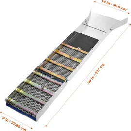 Vevor Goldwaschpfanne Goldwannenbecken Set 22,86 x 127 cm Aluminium Goldpfanne für Goldwaschen Goldwannenbecken für Nugget Bergbau Wanne Gold Pan Sand Gold Bergbau Manuelle Goldwaschanlage Ausgräbt