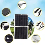 50W Solarpanel Solarmodul Kit 18V Akku Zusammenklappbar zum Wohnmobil/Auto