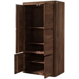 MASSIVMOEBEL24.DE Kleiderschrank Toronto 105 x 200 x 60 cm Braun