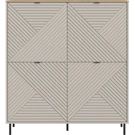 Home Affaire Highboard RAITA 124 x 135 x 40 cm Beige