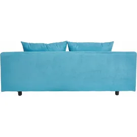 Jockenhöfer Schlafsofa Kunstleder 2-Sitzer Blau