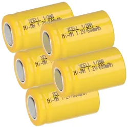 5x XCell Akku 1/2 AA 1,2V 600mAh Ni-MH. X1/2AA600 Mignon