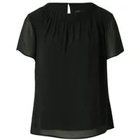 s.Oliver Luftige Chiffon-Bluse mit gesteppter Raffung schwarz M