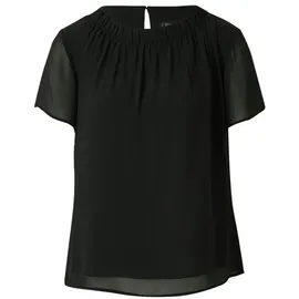 s.Oliver Luftige Chiffon-Bluse mit gesteppter Raffung schwarz M