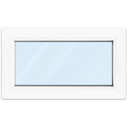 Kellerfenster 70x40 cm, PVC, Ideal 4000, Weiß, 700 x 400 mm, einteilig, festverglast, individuell konfigurieren