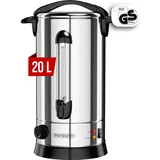 monzana MONZANA® Glühweinkocher mit Zapfhahn Edelstahl Temperatureinstellung 30-110°C Heißgetränkespender Punschkocher Heißgetränkeautomat, Fassungs...