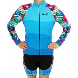 Sporttrikot Damen Langarm Thermo Fahrrad Trikot ZOOT XL