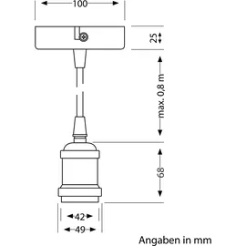 ledscom.de RETRA 1-flg. E27 30 cm Käfig-Schirm schwarz, bronze