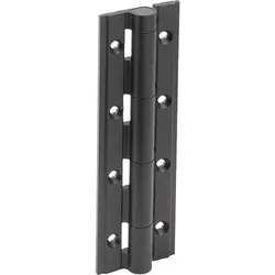 SCHARNIER OHNE FEDER A=35, B=120, ALUMINIUM SCHWARZ ELOXIERT