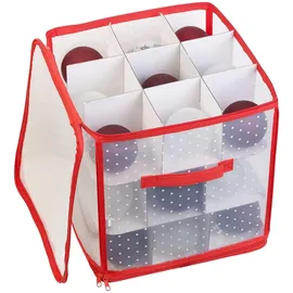Infactory Aufbewahrungsbox für 27 Christbaumkugeln bis 10 cm, Tragegriffe