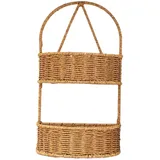 ORFOFE Rattan-imitation Wand Korb Hängender Korb Dekorative Aufbewahrungskörbe Wandkorb Seegras Hängekorb Aus Jute Hängender Aufbewahrungshalter - -korb Eisen An Der Wand Montiert Pflanze