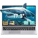 17,3 Zoll Laptop, 16GB RAM, 1TB SSD, Quad-Core Celeron N5095 CPU(bis 2,9 GHz), FHD IPS Display, Win11, Office19, Fingerprint Sensor, beleuchtete Tastatur, HDMI, WiFi, BT, 3X USB 3.0, Silber