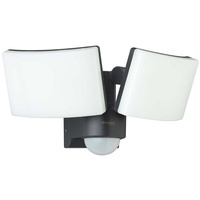 Oktaplex lighting LED Außen-Wandleuchte Cali IP65 3200lm Wandlampe, Bewegungssensor & Diffusor, LED fest integriert, warmweiß 3000K, Außenstrahler mit Bewegungsmelder anthrazit LED Flutlichtstrahler schwarz