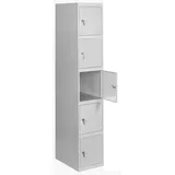 Simon Rack Metallspind 1015 x 400 x 500 mm, Kleiner Spind Schrank abschließbar mit Füßen, Schließfachschrank aus Stahl, grau - Simonlocker