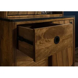 Massivmoebel24 Buffet Mango 80 x 45 x 180 cm braun geölt