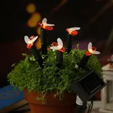 MARELIDA Lichterkette Kunststoff L: 1,2m H: 17cm 5 Gartenstecker orange/schwarz/transparent