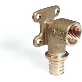 Rehau Wandwinkel Rautitan RX+ 20 Rp 1/2, mit quadratischer Wandscheibe, 14563691001