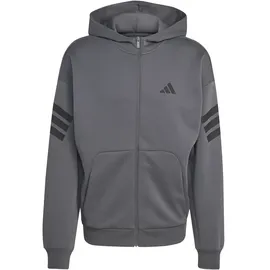 adidas Future Icons 3-Streifen Kapuzensweat Herren Grau XL