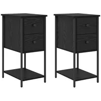 VidaXL Nachttisch 2 pcs Schwarze Eiche 32 x 42