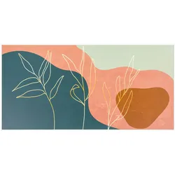 Klarstein Wonderwall Air Art Smart Infrarotheizung 60x120 cm 700W Wandinstallation App-Steuerung Goldene Linien Mehrfarbig