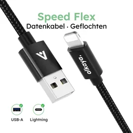 Alkaya USB-A auf Lightning 1 m Schwarz