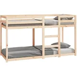 vidaXL Etagenbett 75 x 190 cm Kiefer massiv braun