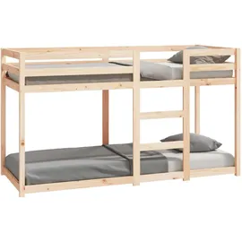 vidaXL Etagenbett 75 x 190 cm Kiefer massiv braun