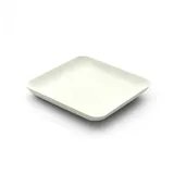 sier disposables Teller aus Zuckerrohr viereck 120 x 120 x 15 mm 40 St. Weiß