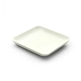 sier disposables Teller aus Zuckerrohr viereck 120 x 120 x 15 mm 40 St. Weiß