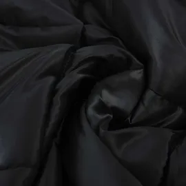 vidaXL Ganzjahresbettdecke Schwarz 220 cm Satin und Mikrofaser
