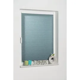 K-HOME Klemmfix-Plissee Pisa 50 x 210 cm Fenstergröße (Velux) Petrol