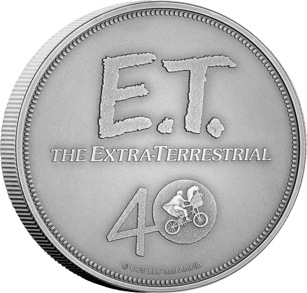Die offizielle 5-Unzen-Silberprägung „40 Jahre E.T. – Der Außerirdische“!