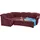 DOMO collection Ecksofa DOMO COLLECTION "Papenburg B/T/H: 242/190/84 cm L-Form", lila (beere), B:242cm H:84cm T:190cm, Struktur ( 90% Polyester, 10% Polyacryl);Microfaser PRIMABELLE (100% Polyester);Kunstleder SOFTLUX;Luxus-Microfaser (100% Polyester), Sofas, Ecksofa,
