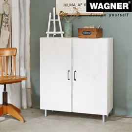 Wagner Möbelbein Classic Retro - Ø 30 x 100 mm, Anschraubplatte 60 x 60 mm, Gewinde Ø 10 mm, Aluminium-Optik - 12121001