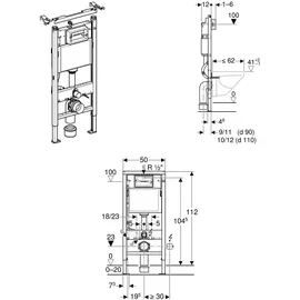 Geberit Duofix Basic für Wand-WC, mit Delta UP-Spülkasten 458103001