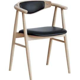 Hammel Furniture Holzstuhl Findahl by Hammel Tradition Leder beige