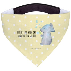 Mr. & Mrs. Panda Hundefliege Elefant Seifenblasen – Gelb Pastell – Geschenk, groß, Hunde, lustige, Polyester gelb L – 33 cm x 15.5 cm