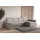 moeblo Ecksofa U mit Schlaffunktion, verstellbaren Kopfstützen & Bettkasten – Großes Wohnlandschaft Sofa mit Stauraum - Ecksofa Luka U - Hellgrau (Twi... - Hellgrau