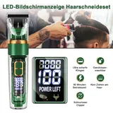 MOOHO Haarschneidemaschine Profi,Haarschneider für Männer, IP55 Wasserdicht Haarschneider Herren,Wiederaufladbar LED Anzeige, Grün