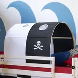 Homestyle4u Tunnel Bettzelt Schwarz für Hochbett