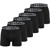 Jack & Jones, Herren, Unterhosen, Boxershort Casual Stretch, Schwarz, (M, 6er Pack)