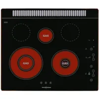 VITROKITCHEN 201tgba Glaskeramikkochfeld 3 Brennern - Black