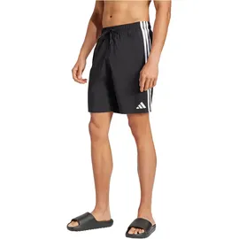 adidas 3-Streifen 8-Inch Badeshorts Black / White M