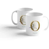 Tasse individuell selbst gestalten | Monogramm Initiale Buchstabe O | personalisiert mit deinem Name | Motivtasse | weiß | Tasse mit Name bedrucken | Fototasse | Geschenk