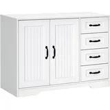 Homcom Beistellschrank 105 x 40 x 76 cm Weiß