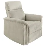 luma-home schönes für dein zuhause Relax Fernsehsessel Federkern TV Liegefunktion verstellbar Bezug Cord Beige / 15504